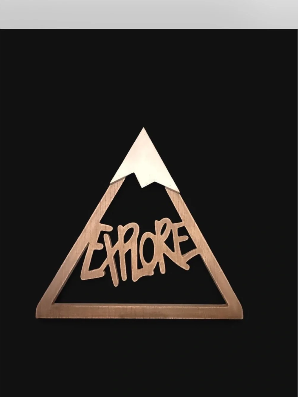 Explore Mountain Triangle Home Decor Accent Piece